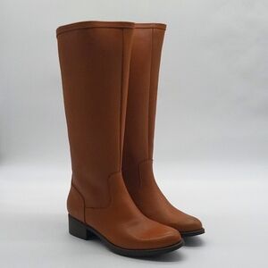 1095- Helena Rouge Boots Genuine Leather Made In Spain Tan Color Size 5.5 NWT